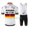 Fahrradbekleidung Radtrikot Kurzarm + Trägershorts 2020 Team Jumbo-Visma UCI-Weltmeisterschaften N001